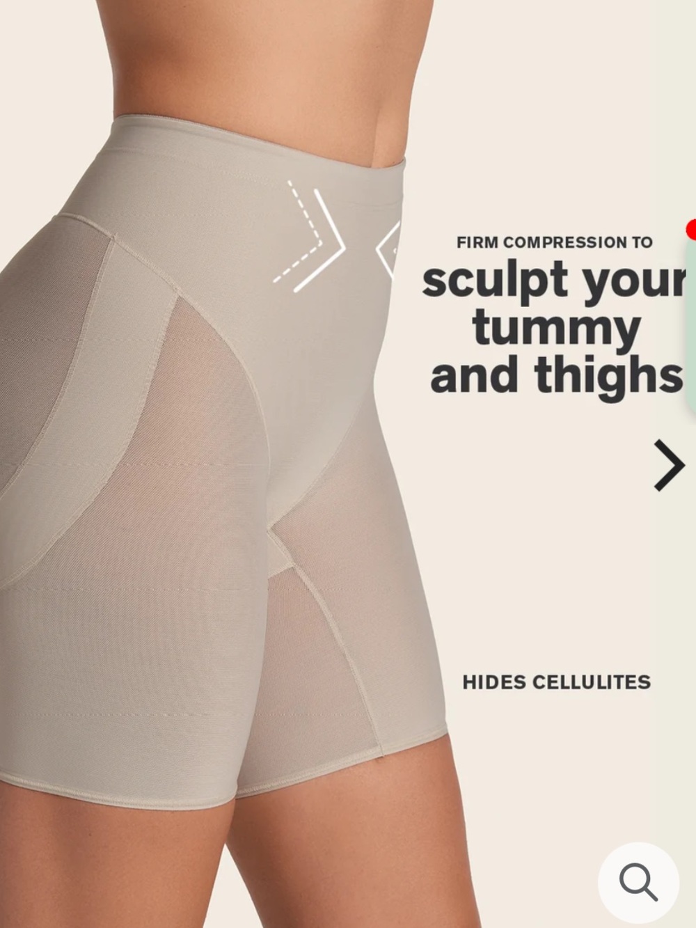 Leonisa Firm Compression Butt Lifter Shaper Shorts Nude S NWT - Picture 3 of 7